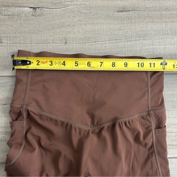 Halara Ultra Sculpt High Waisted Side Pocket Leggings Thick Earthy Brown S - Picture 7 of 8